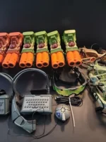 Lot 7 x Lazer Tag Team Ops Laser Guns + 4 Headsets, Tiger Electronic Eye link co - Image 2