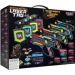 Rechargeable Laser Tag Set of 4 with LCDs 360° Sensors Kids Adults Family Game